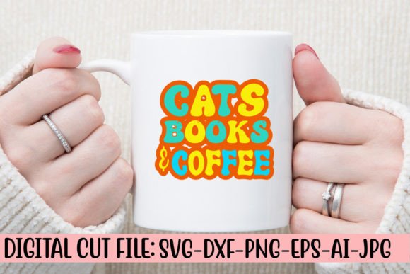 Cats Books Coffee Retro SVG Review