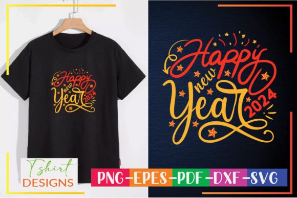 Happy New Year 2024 Retro SVG Review