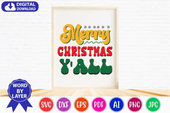 Merry Christmas Y all Retro Svg Review