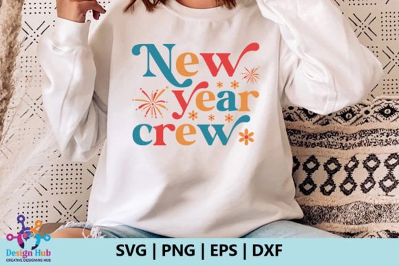 New Year Crew Retro SVG